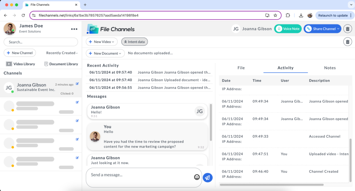 Secure trackable file sharing